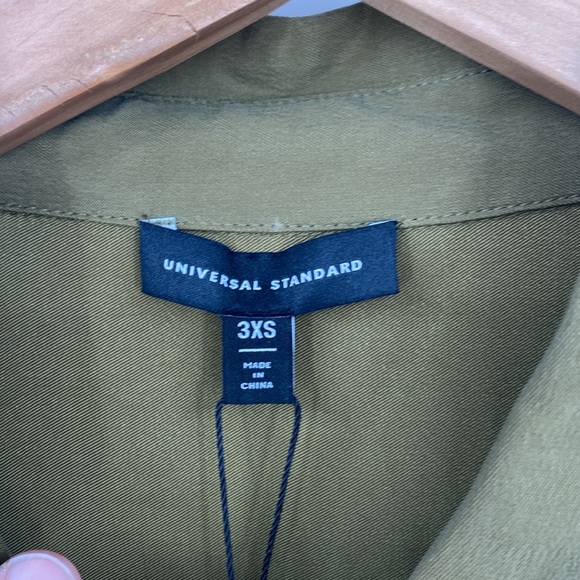 Universal Standard Shirt Dress Womens 3XS 2-4‎ Military OIive Cubro Rubicon - Picture 4 of 13
